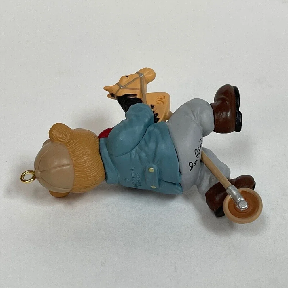 Hallmark Keepsake Son Bear on Play-Horse Christmas Tree Ornament 1996‎